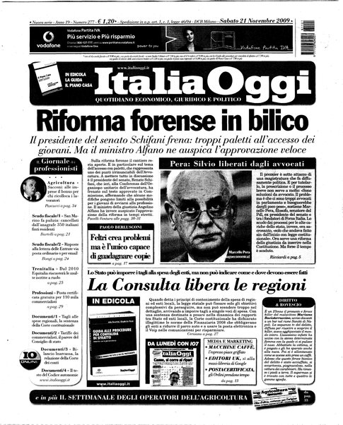 Italia oggi : quotidiano di economia finanza e politica